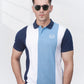 Blue Color Block Polo