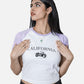 Lavender Raglan Crop Top