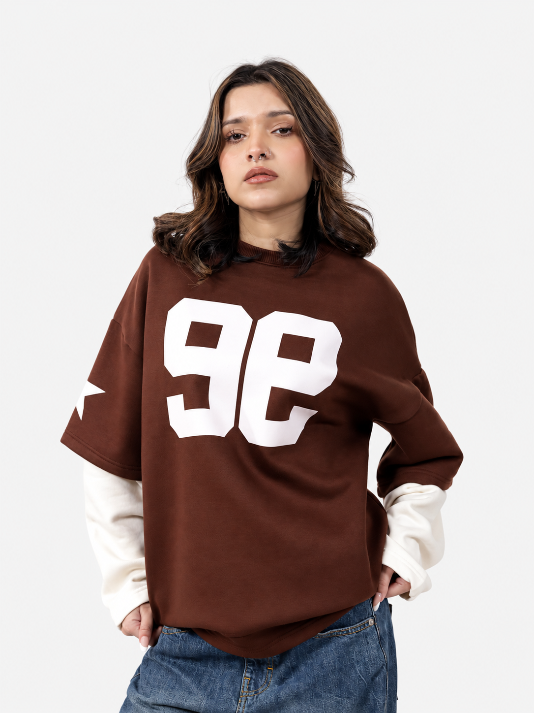 Brown Under Sleeve Sweatshirt