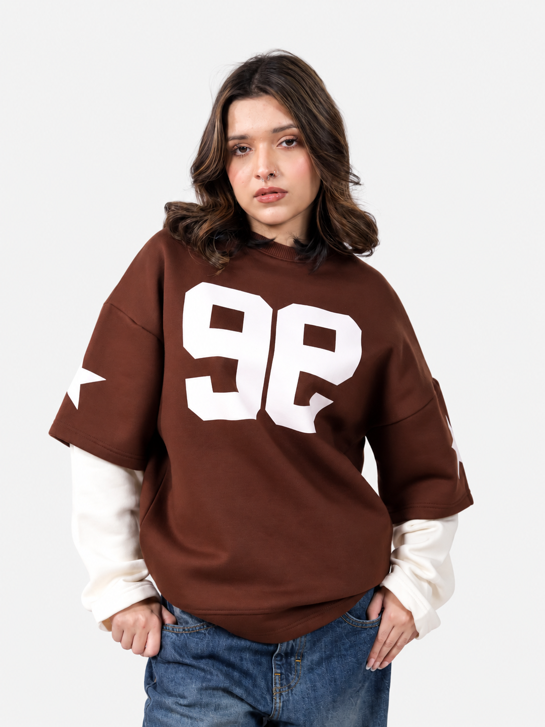Brown Under Sleeve Sweatshirt