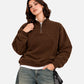 Brown Sherpa Half Zipper