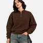 Brown Sherpa Half Zipper