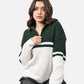 Green & Off White Sweater