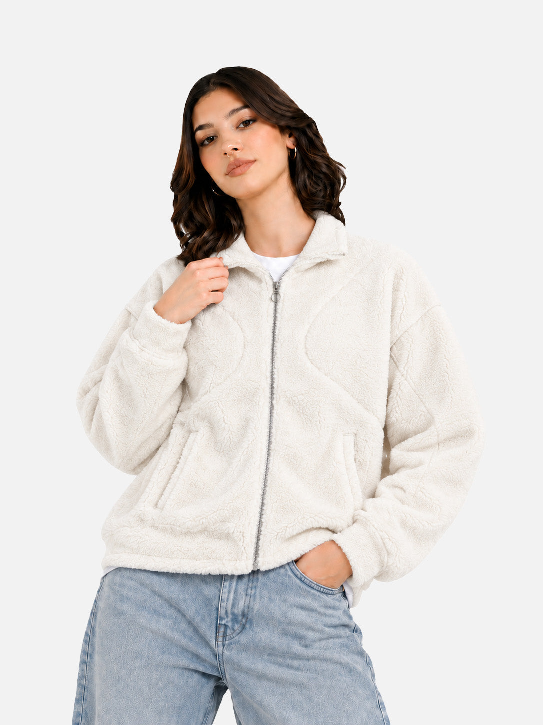 White Sherpa Jacket