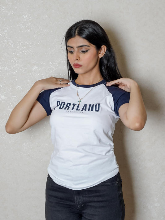 Navy Raglan Graphic Tee