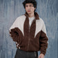 Brown & White Sherpa Jacket
