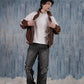 Brown & White Sherpa Jacket
