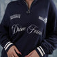 Navy Embroidered Sweater
