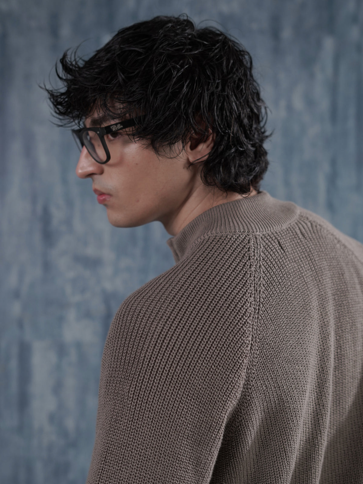 Beige Half Zip Sweater