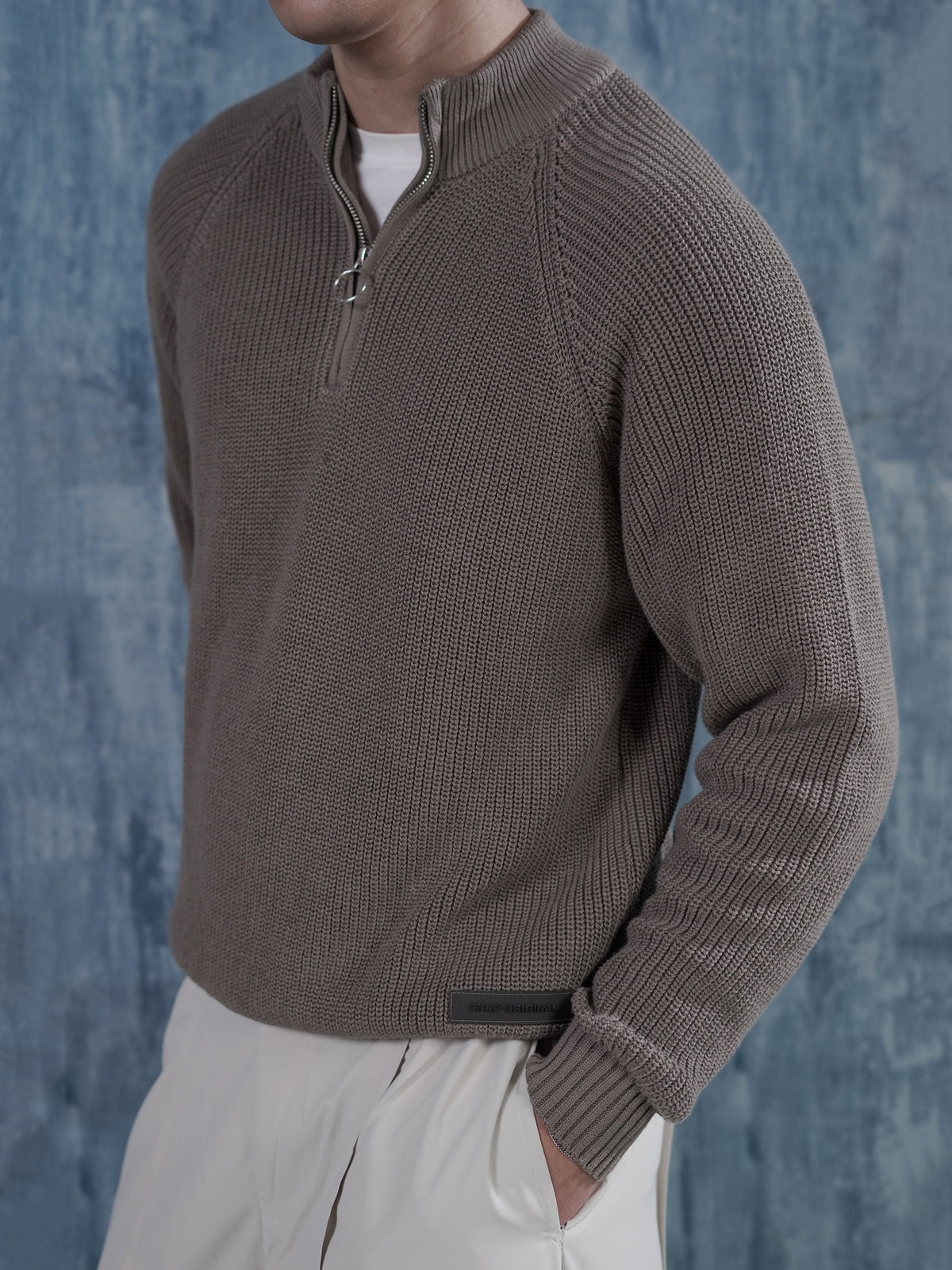 old money mock neck sweater