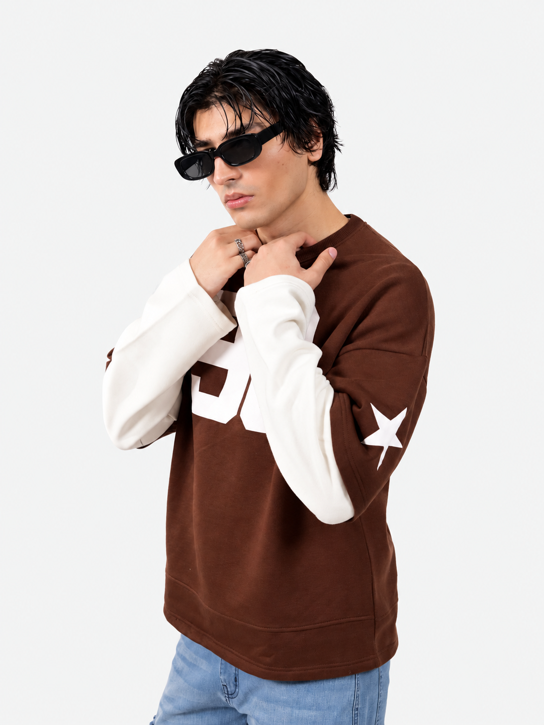 Brown Under Sleeve Sweatshirt
