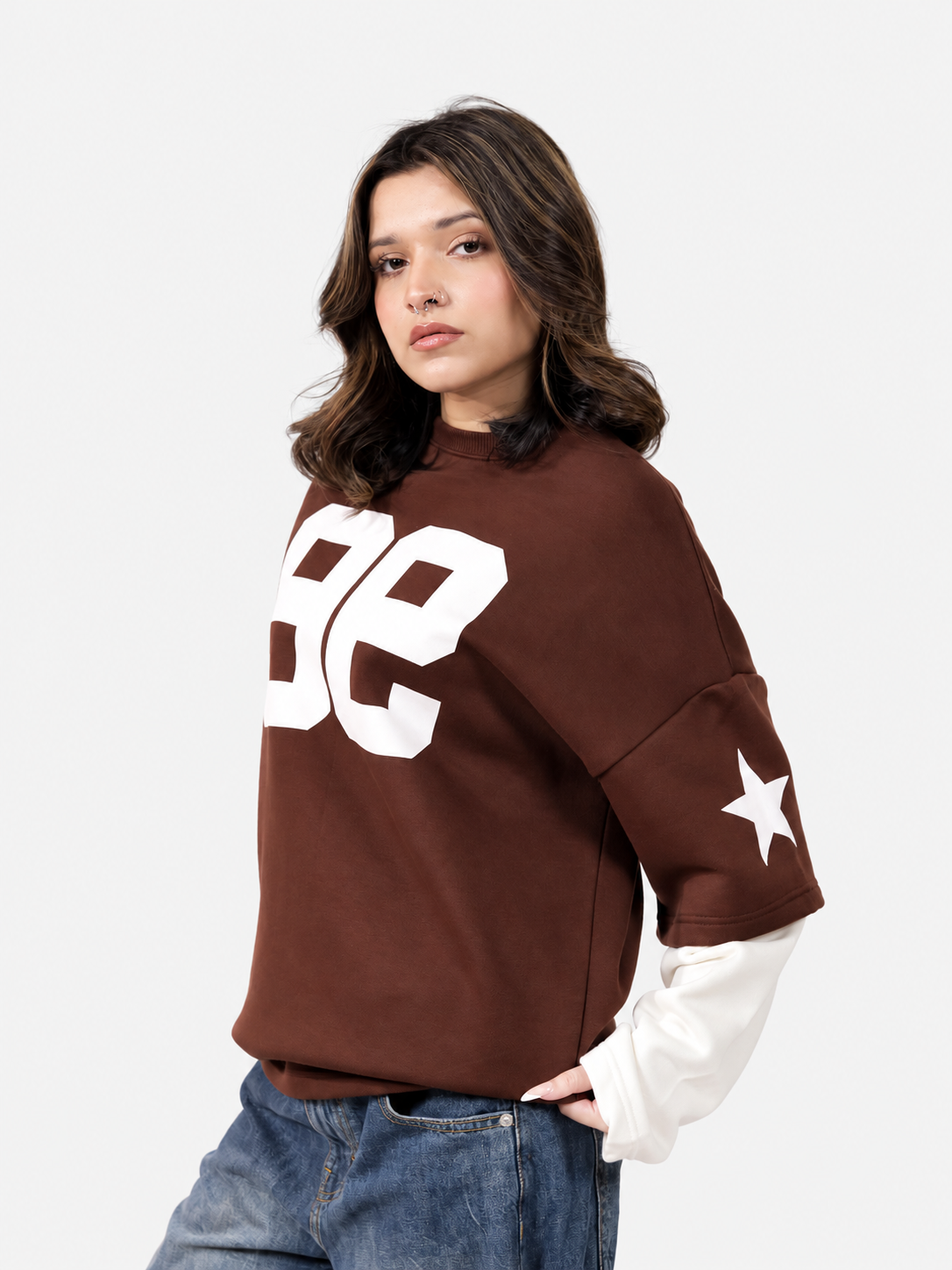 Brown Under Sleeve Sweatshirt