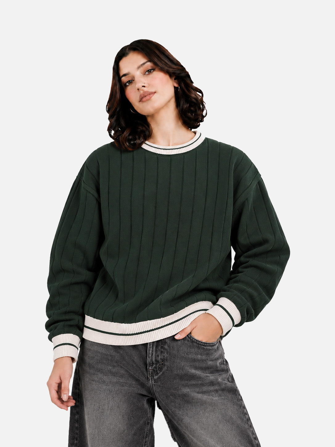 Green Knitted Sweater