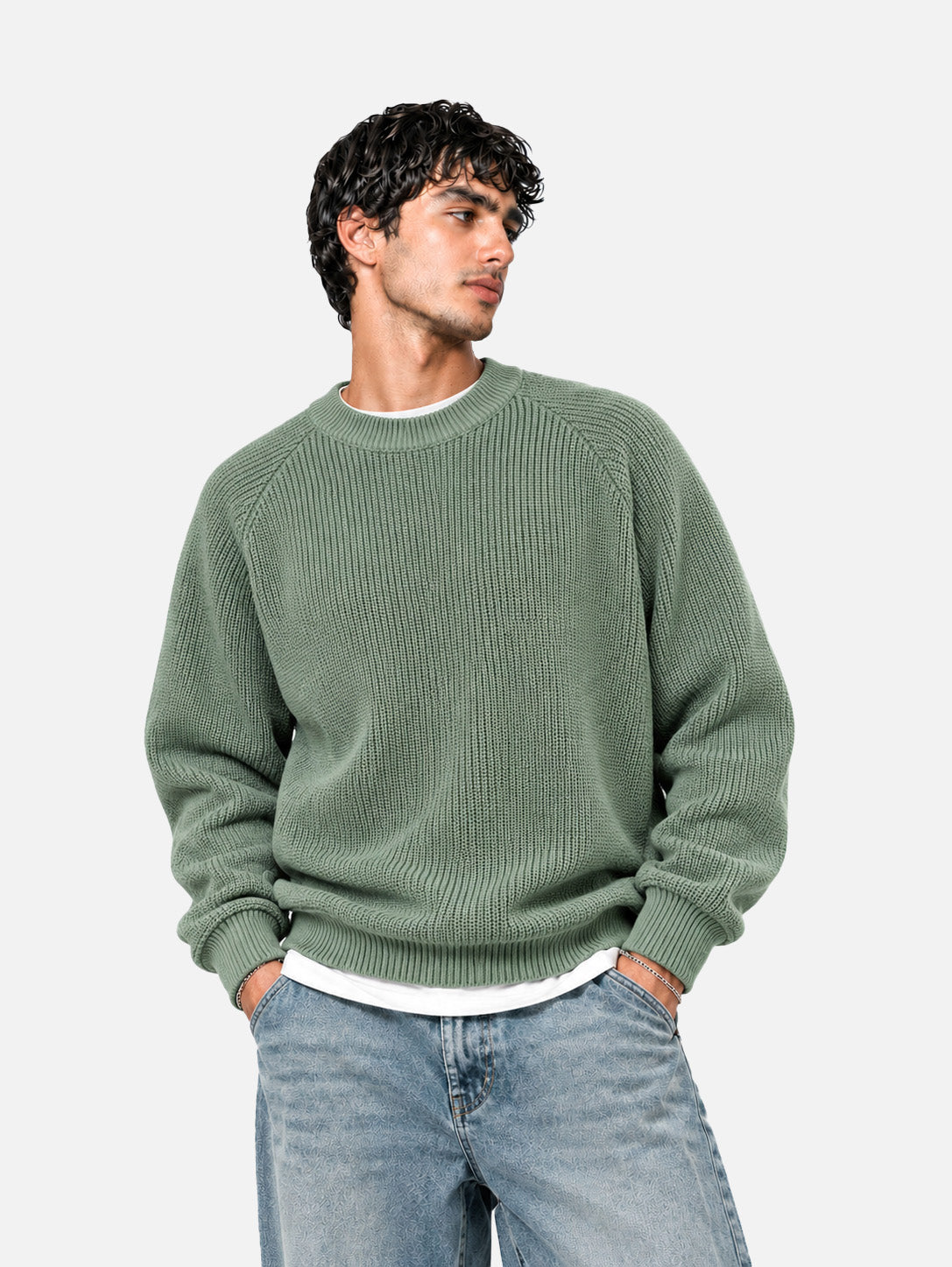 Matcha Green Knitted Sweater