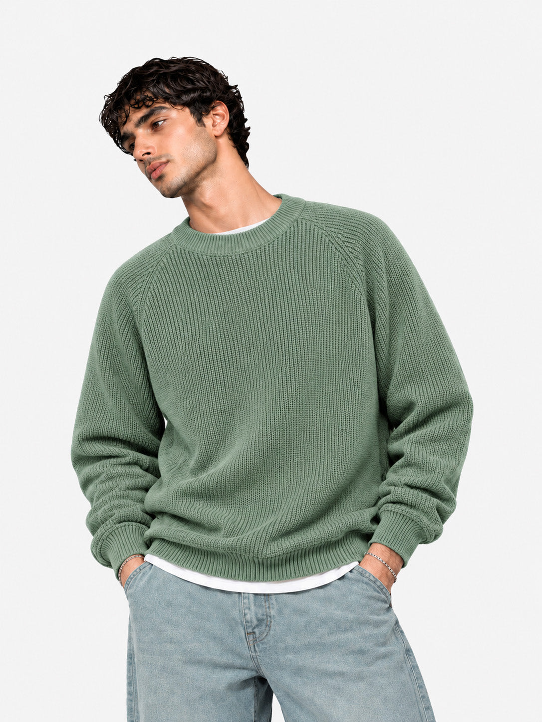Matcha Green Knitted Sweater