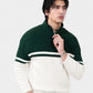 Green & Off White Sweater