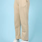 Beige Pleated Trouser