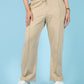 Beige Pleated Trouser