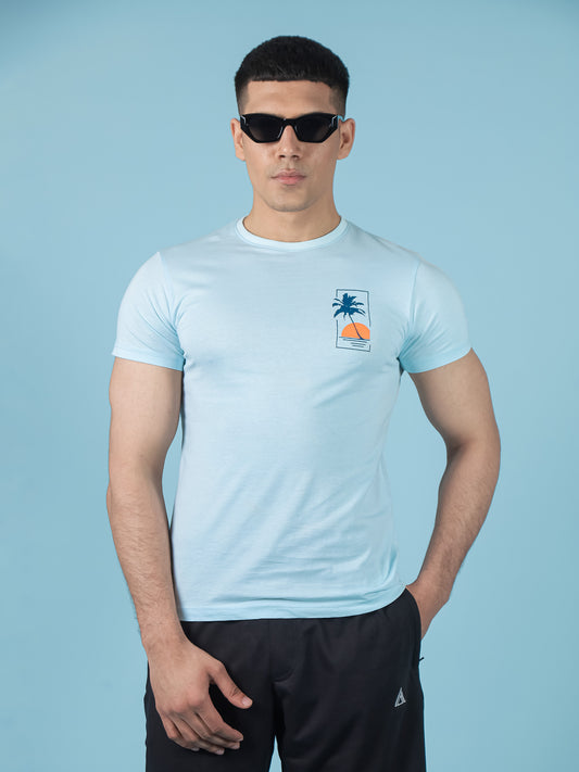 Sky Blue Graphic Tee