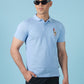 Sky Blue Embroidery Polo