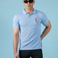 Sky Blue Embroidery Polo