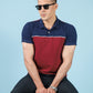 Navy / Red Color Panel Polo