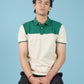 Cream / Green Polo Shirt