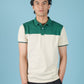 Cream / Green Polo Shirt