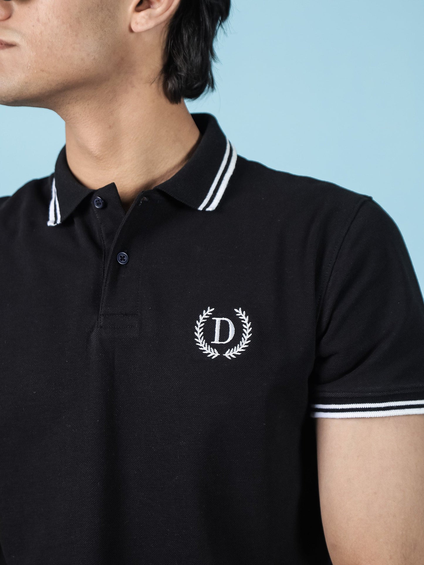 Solid Black Polo