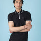 Black Zipper Polo