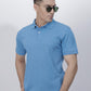Blue Ribbed Polo