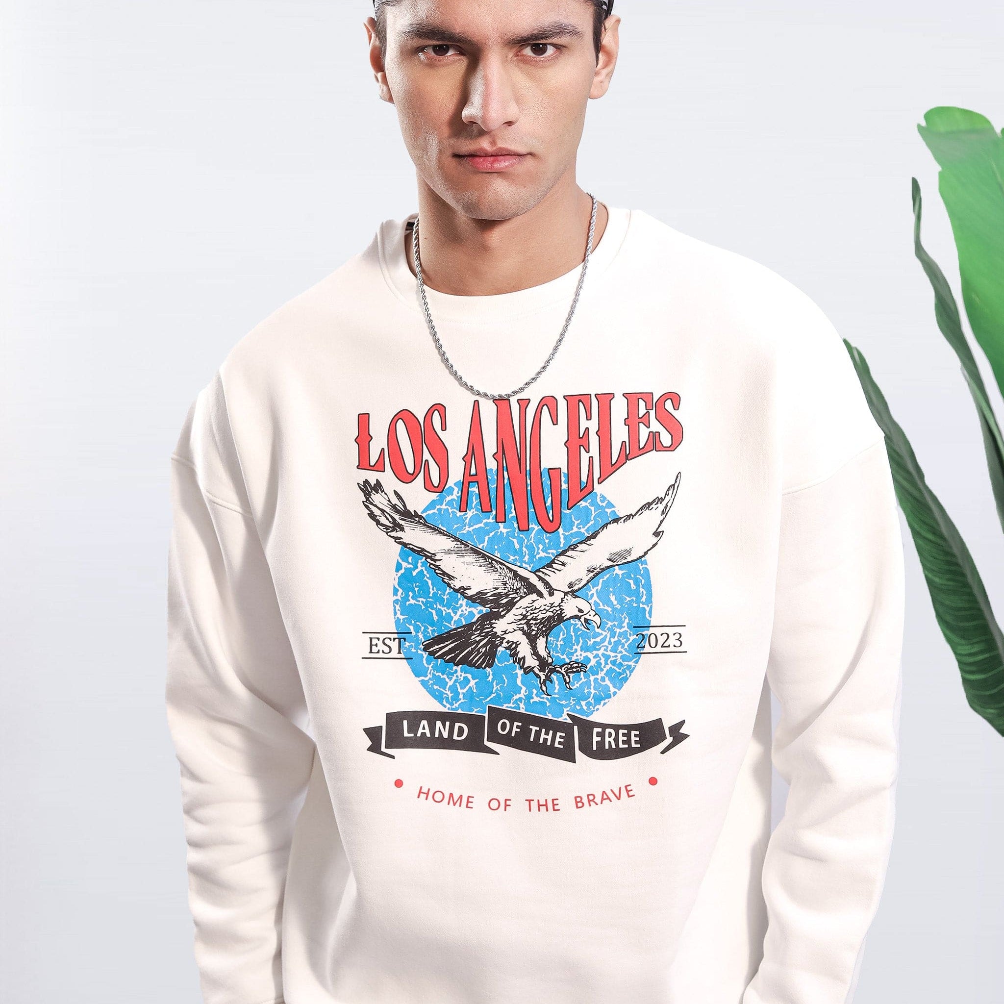 White Printed Sweatshirt