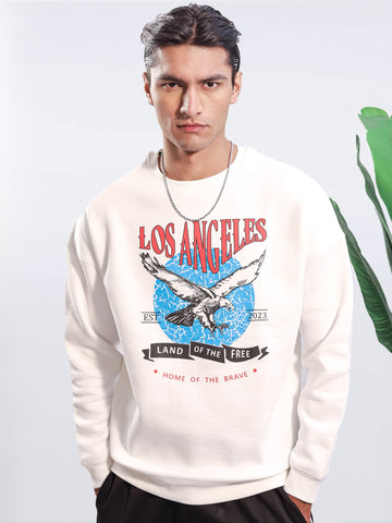 White Printed Sweatshirt