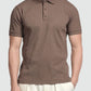Brown Ribbed Polo