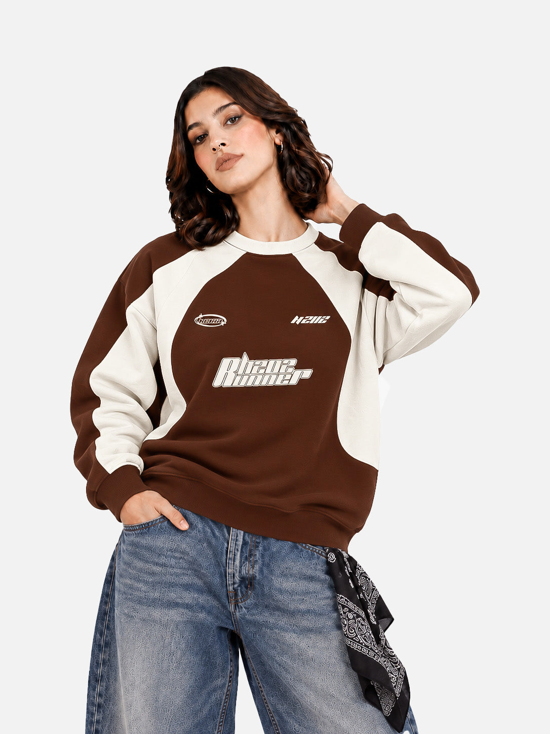 Brown Racer Sweatshirt