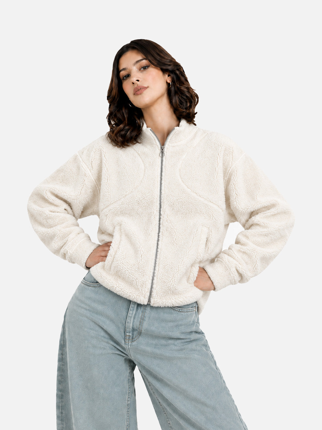 White Sherpa Jacket