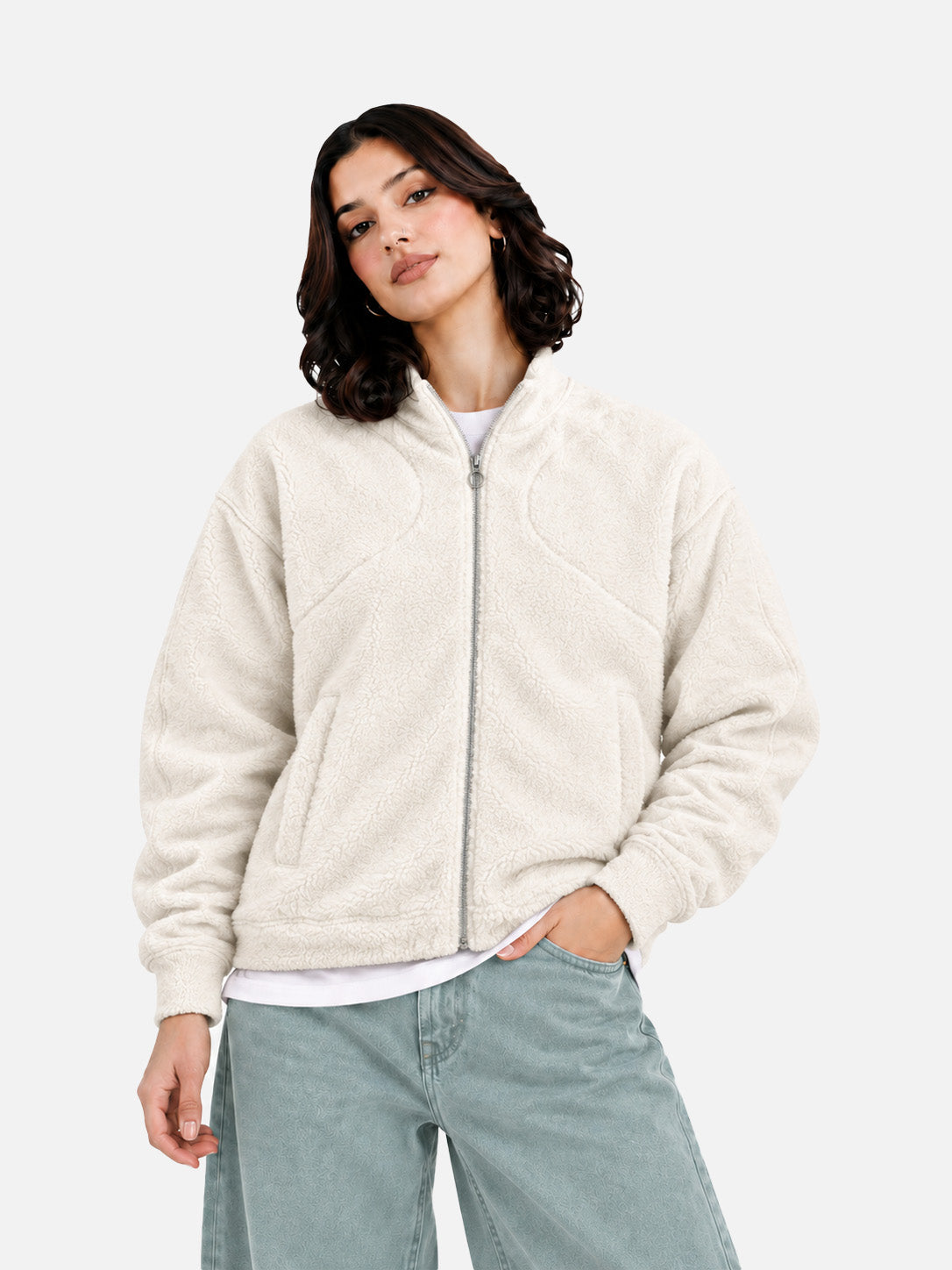White Sherpa Jacket