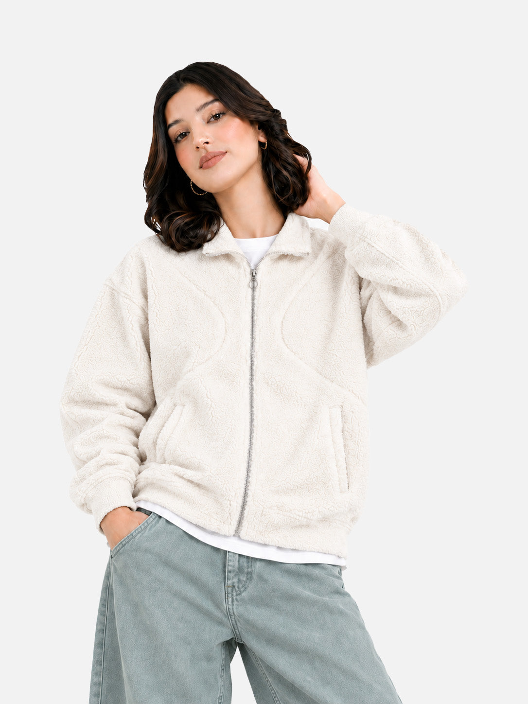 White Sherpa Jacket