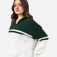 Green & Off White Sweater