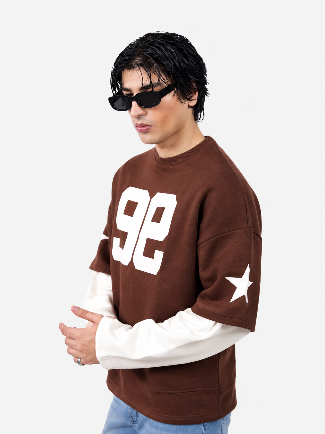 Brown Under Sleeve Sweatshirt