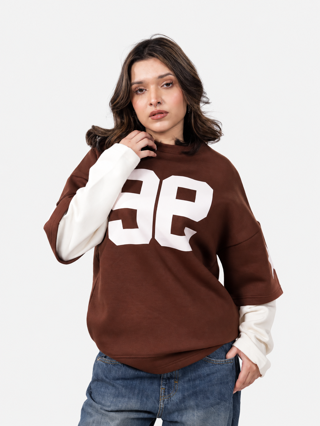 Brown Under Sleeve Sweatshirt