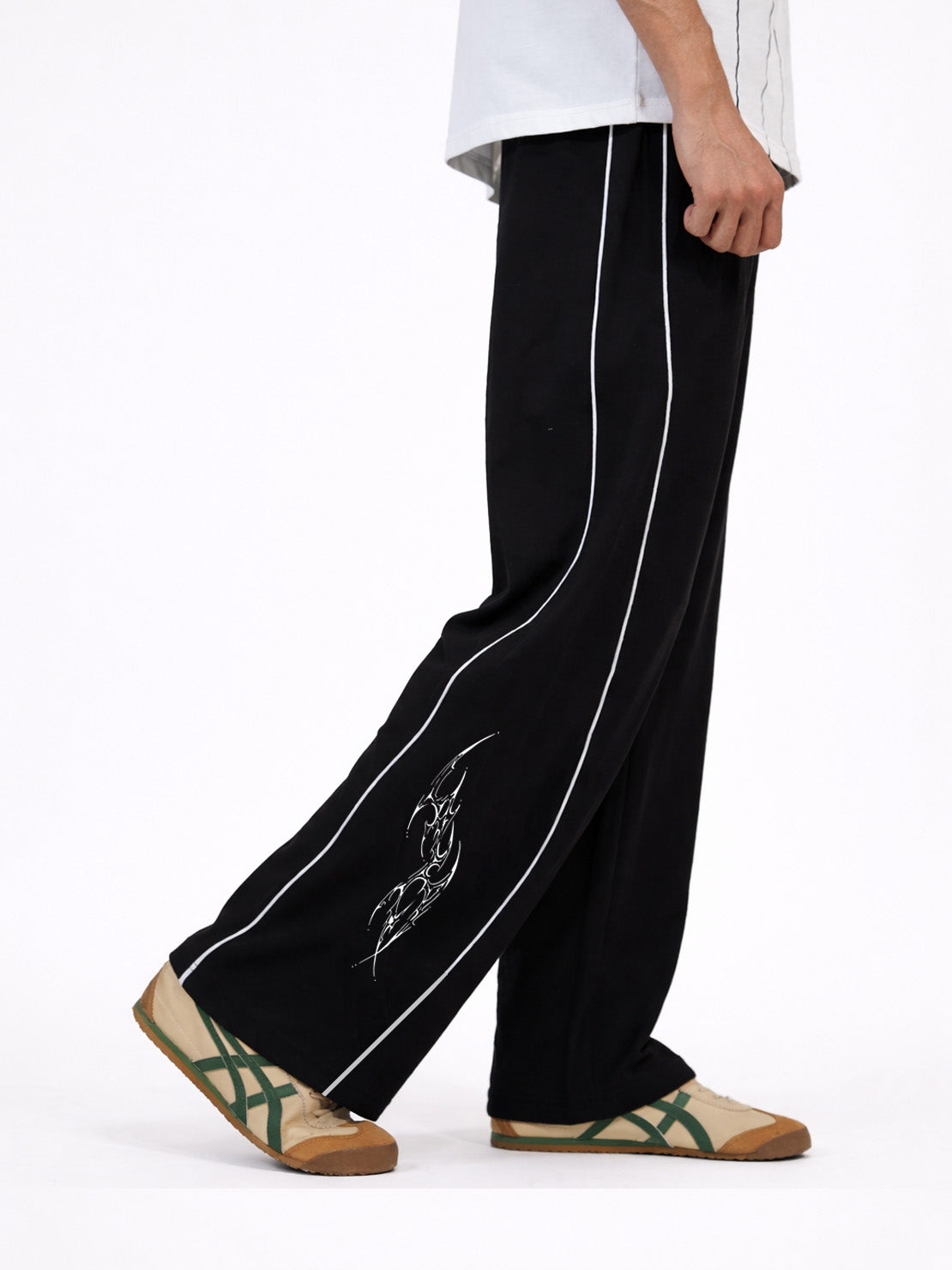 Black Graphic Trouser