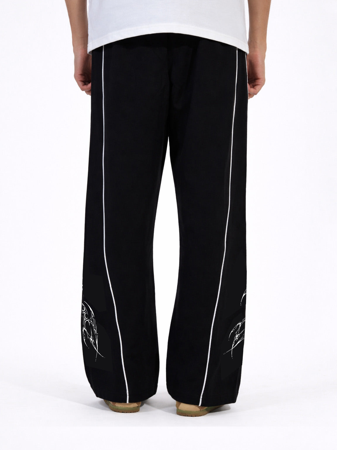 Black Graphic Trouser