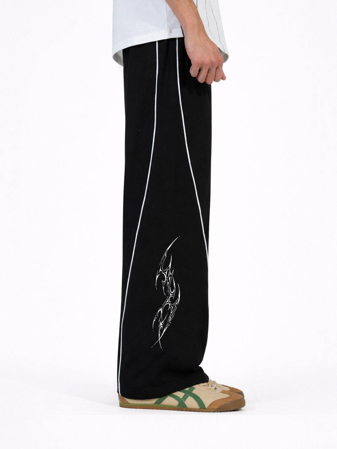 Black Graphic Trouser
