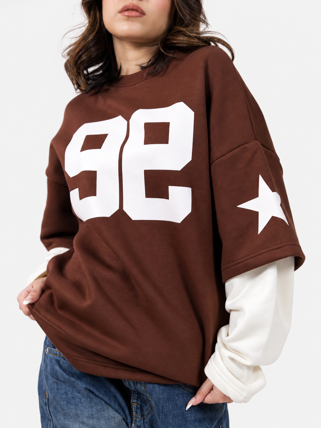 Brown Under Sleeve Sweatshirt