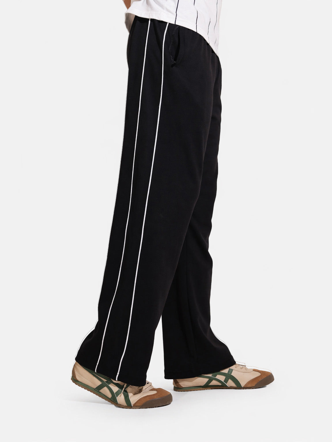 Black Piping Trouser