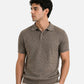 Brown Cable Knit Polo