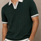 Green Rib Knit Polo